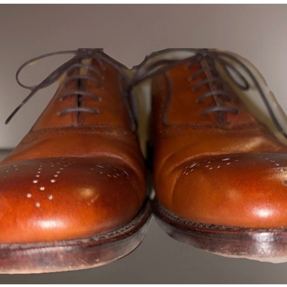 Allen Edmonds 7D Cornwallis Chestnut Brown Oxford Derby Leather Shoes - Picture 8 of 16